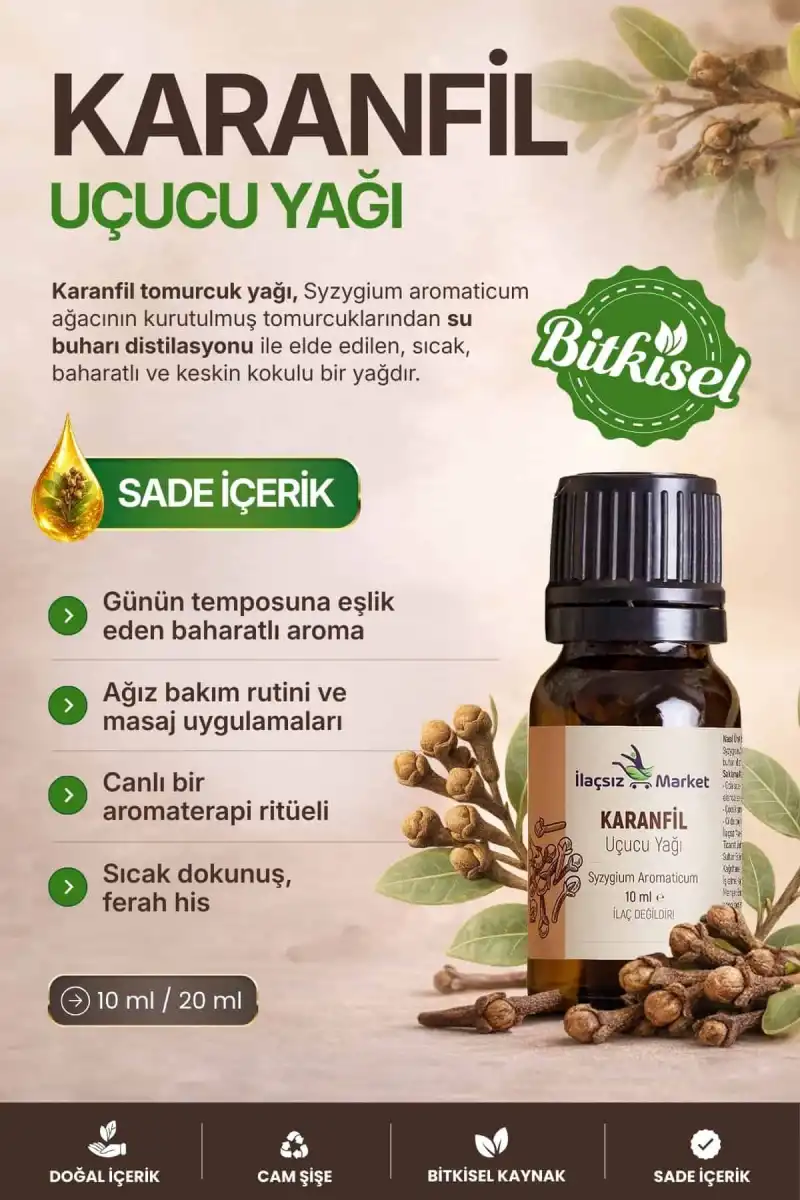 Karanfil Tomurcuk Yağı / 10 ml (Tıbbi)