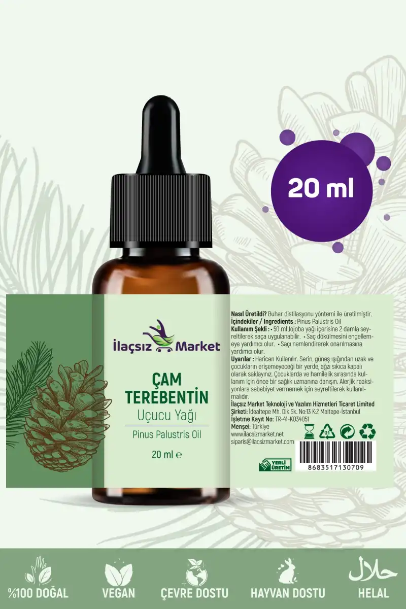 ÇAM TEREBENTİN UÇUCU YAĞI (Pinus sylvestris) – %100 Saf & Doğal / 20 ml