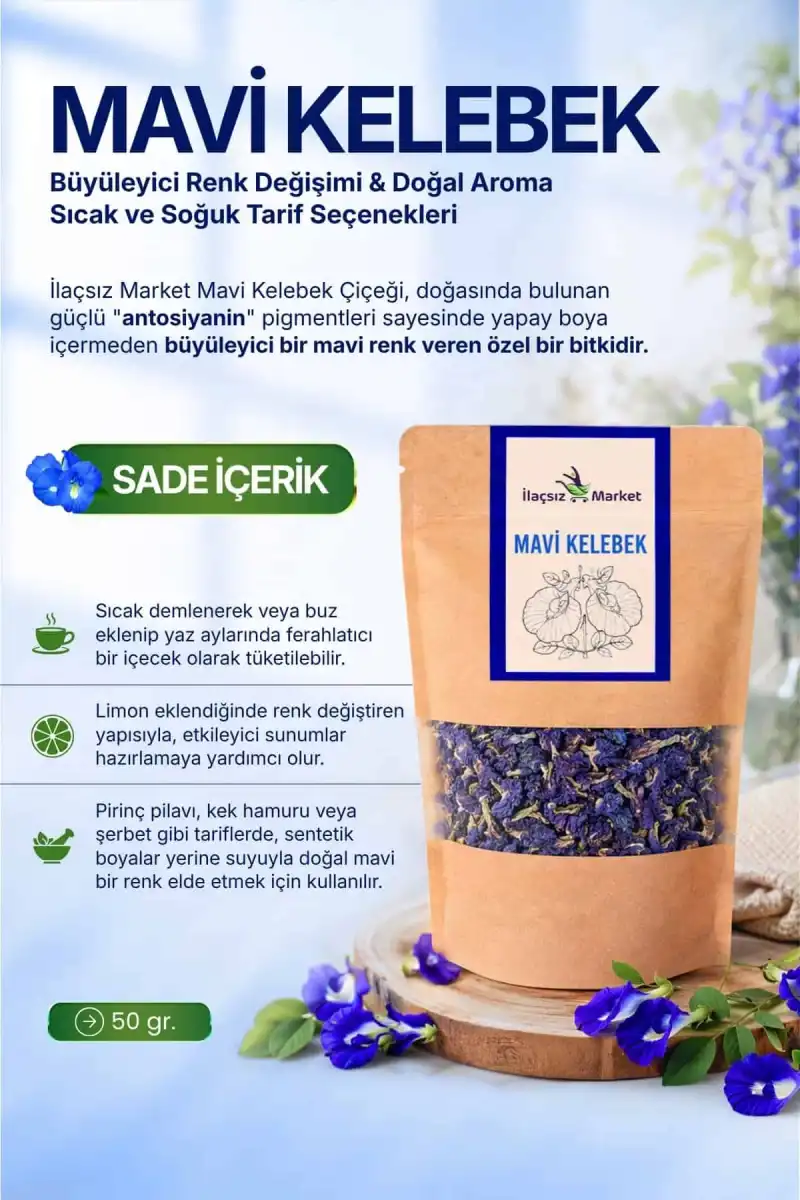 Mavi Kelebek Çiçeği / 50 gr.