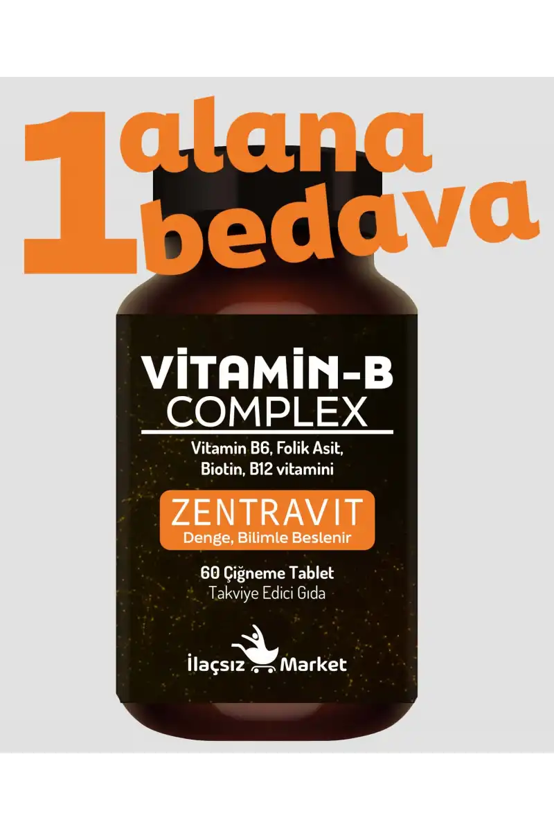 B COMPLEX VİTAMİN - Çift Aktif Form / 60 Çiğneme Tablet
