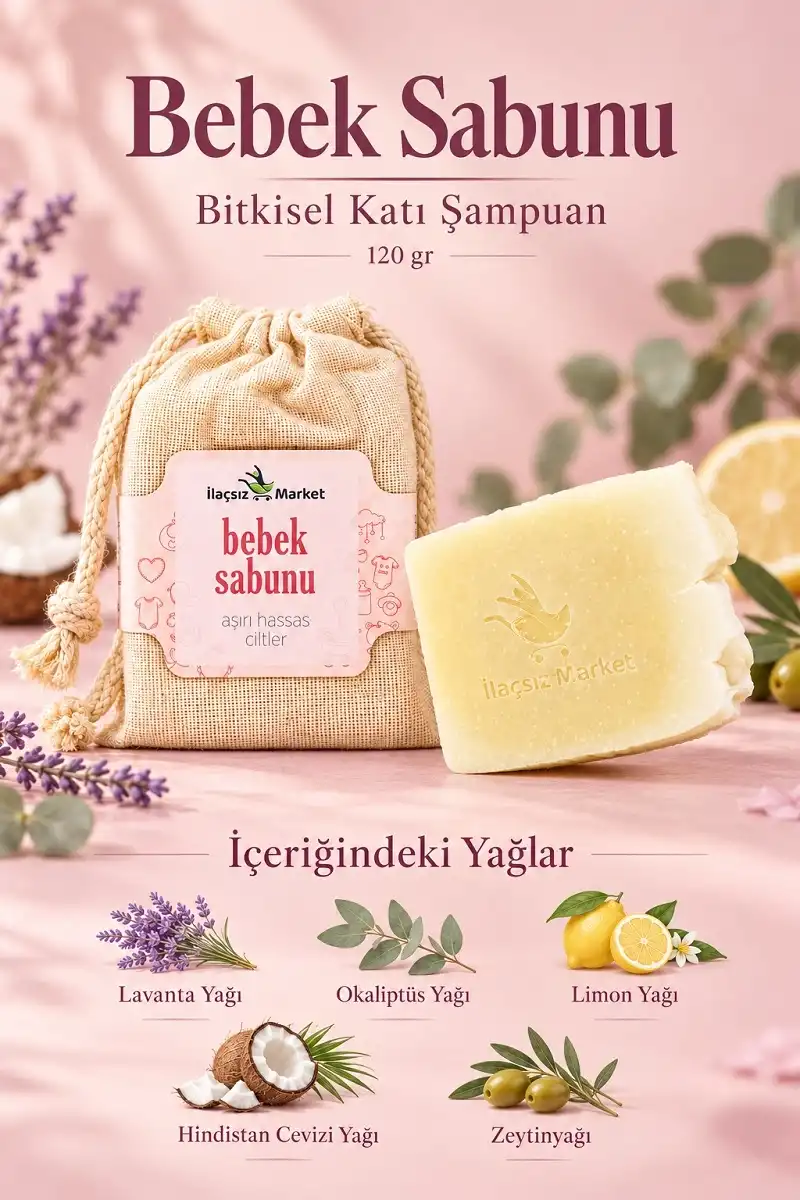 Bebek Sabunu (Bitkisel Katı Şampuan) / 120 gr