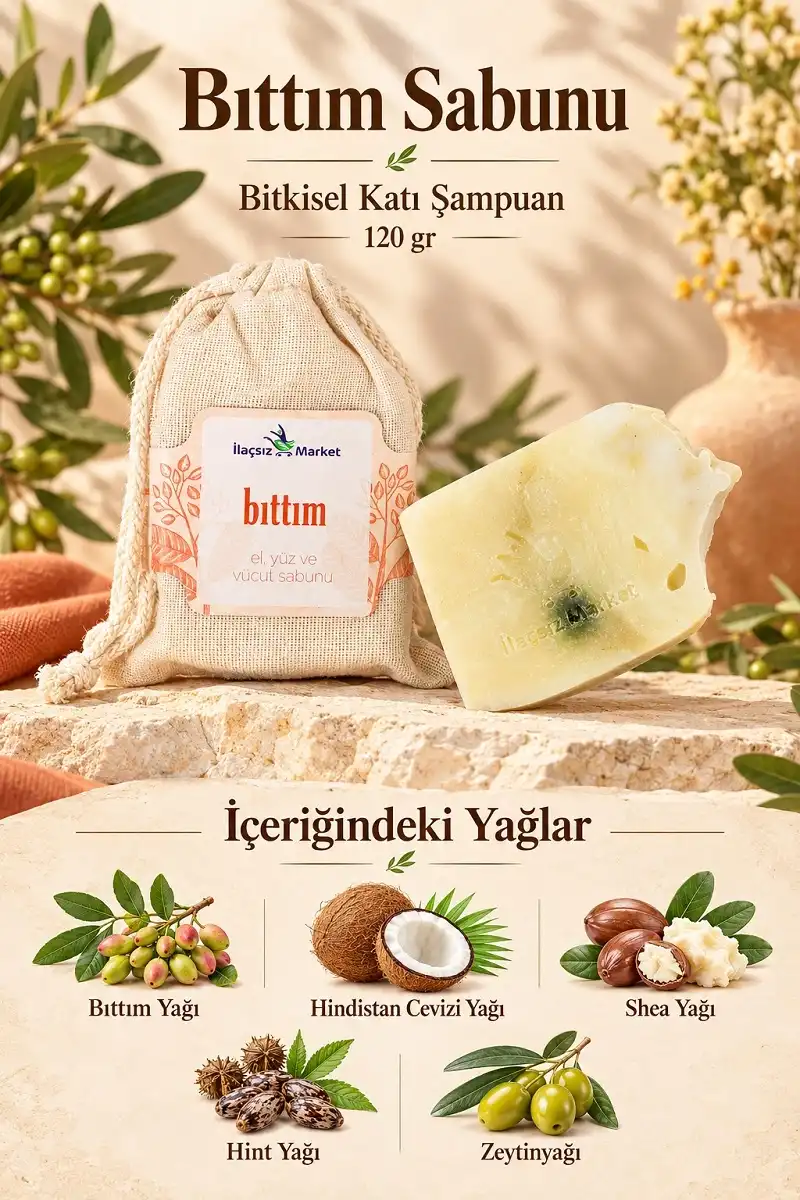 Bıttım Sabunu (Bitkisel Katı Şampuan) / 120 gr