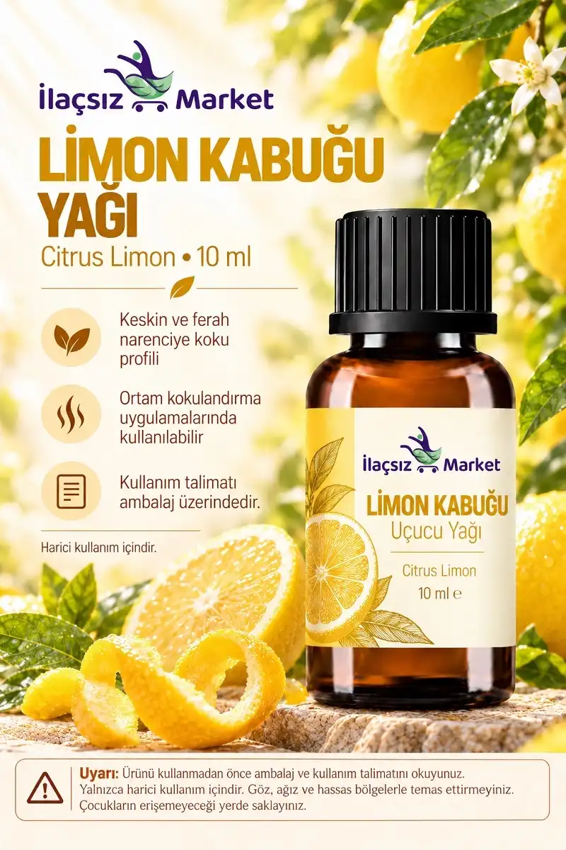 Limon Kabuğu Yağı (Citrus Limon) / 10 ml