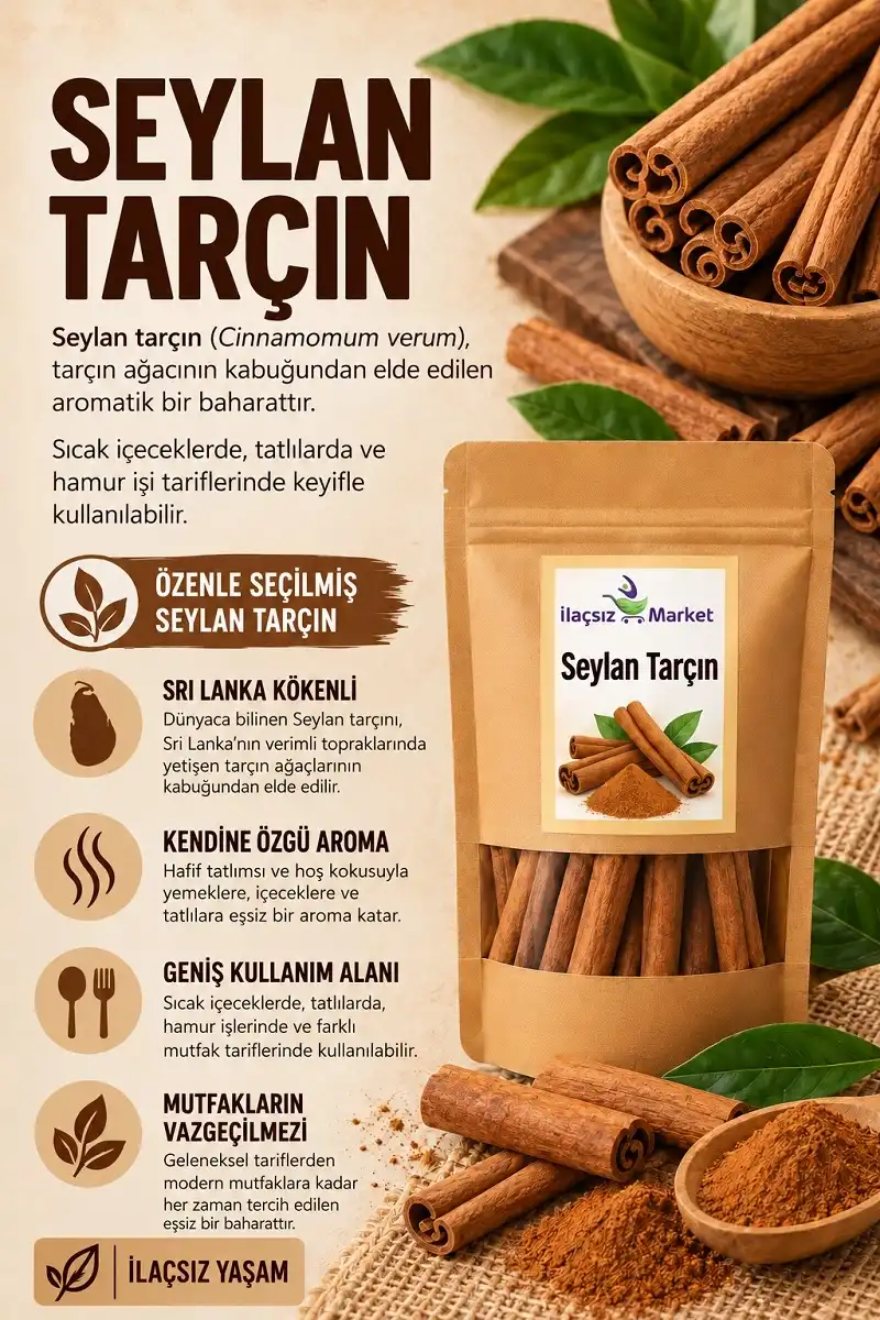 Seylan Tarçın (Cinnamomum Verum) / 25 gr