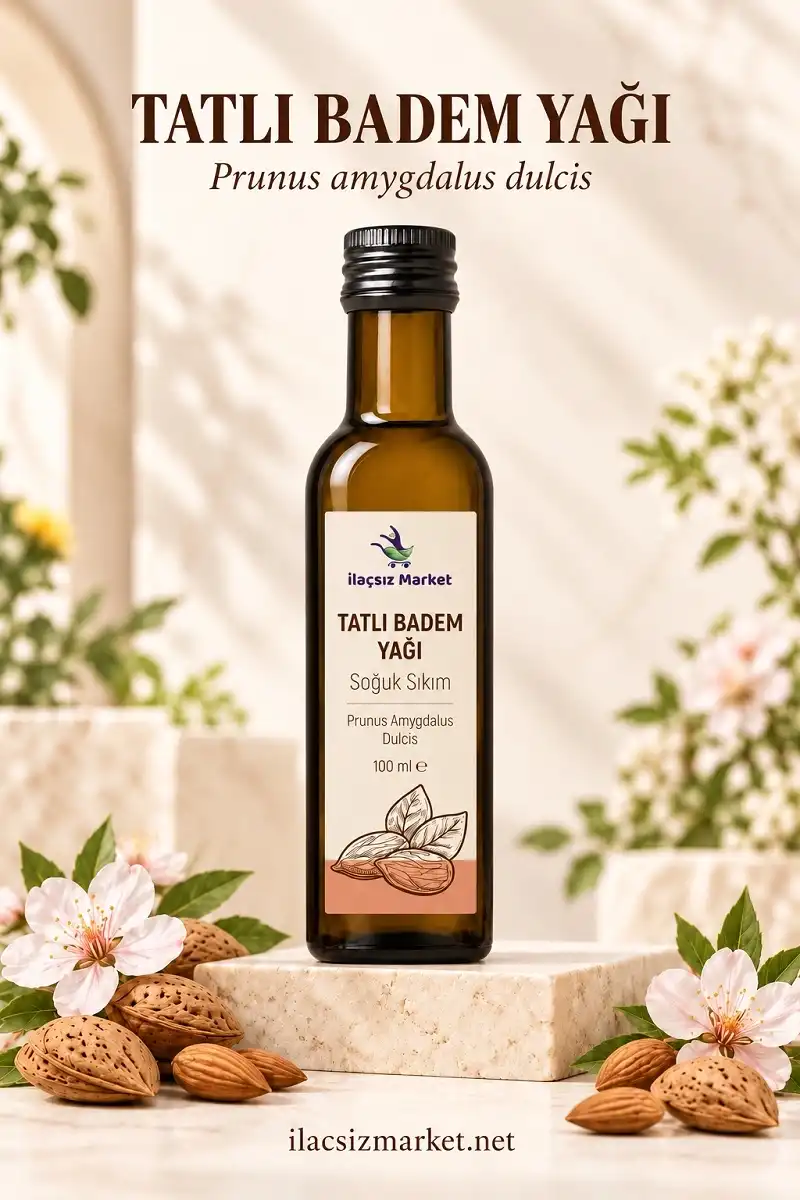 Tatlı Badem Yağı (Prunus Amygdalus Dulcis) – Soğuk Sıkım / 100 ml