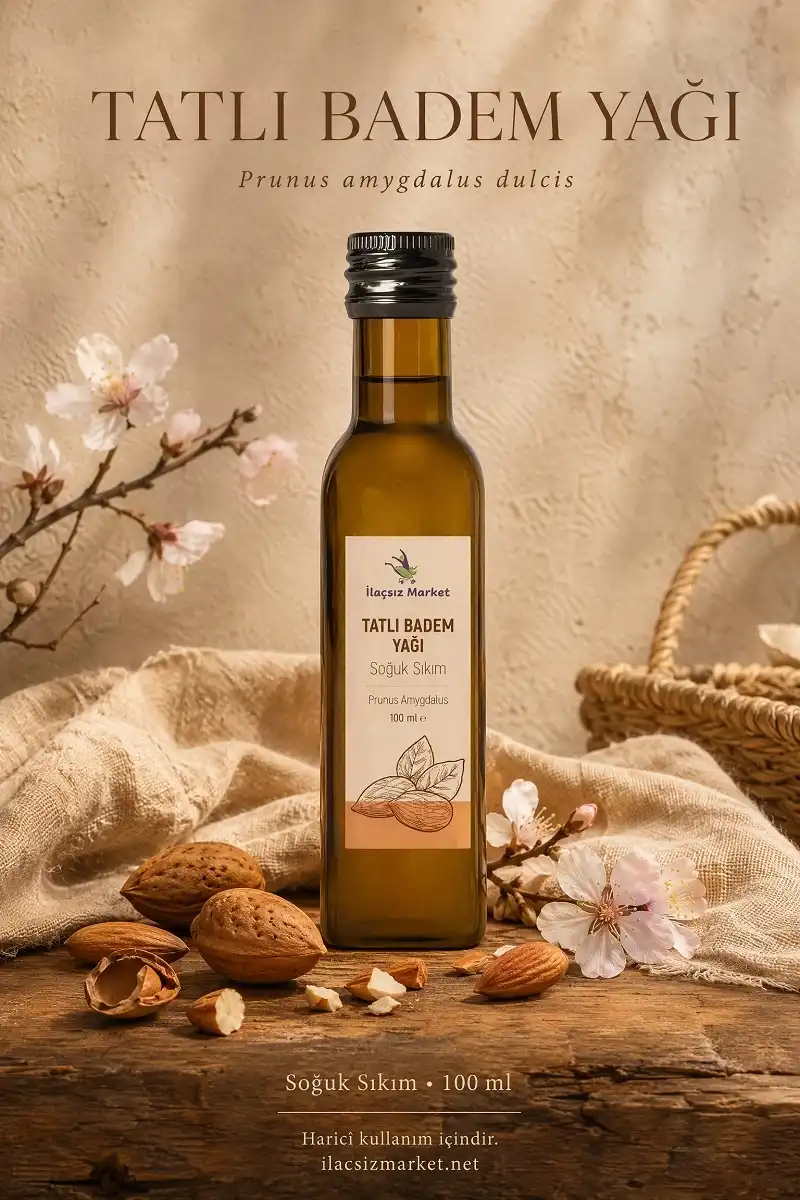 Tatlı Badem Yağı (Prunus Amygdalus Dulcis) – Soğuk Sıkım / 100 ml