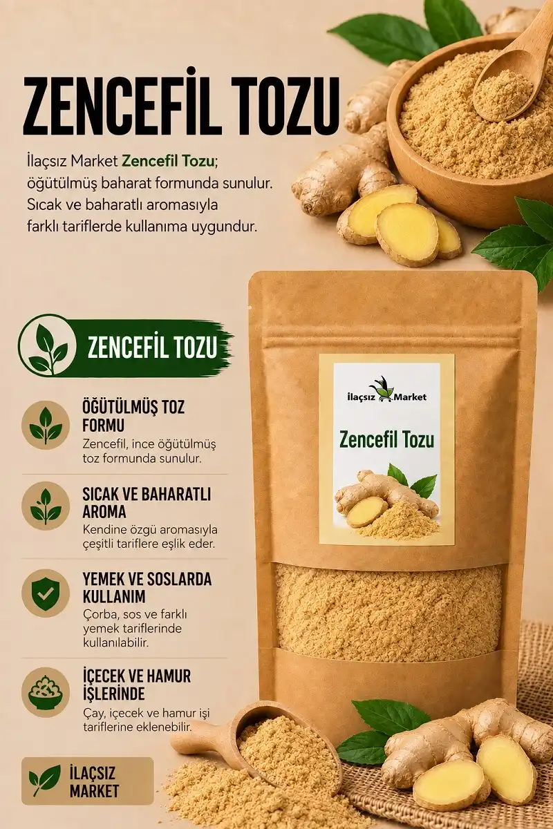 Zencefil Tozu (Zingiber Officinale) / 50 gr