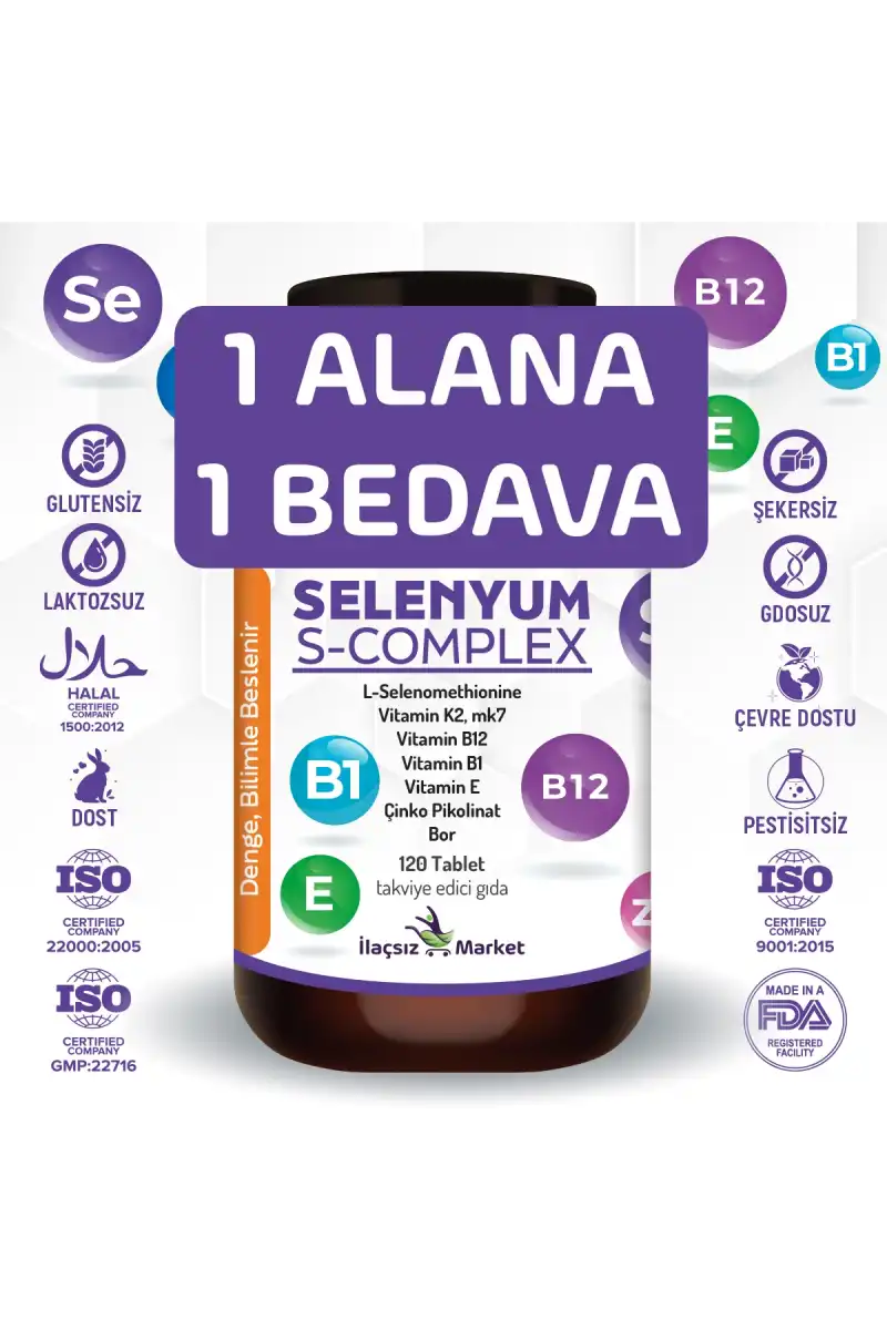 Zentravit Selenyum S-Complex Takviyesi / 120 Tablet 1 ALANA 1 BEDAVA