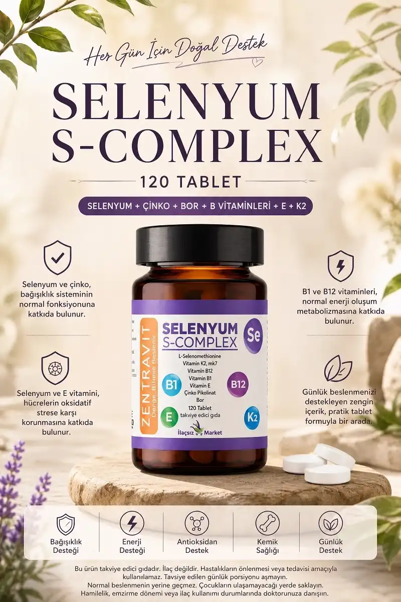 Zentravit Selenyum S-Complex Takviyesi / 120 Tablet %50 İNDİRİM