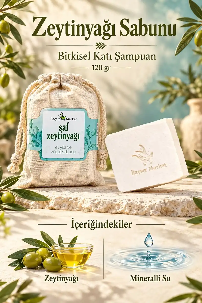 Zeytinyağı Sabunu (Bitkisel Katı Şampuan) / 120 gr
