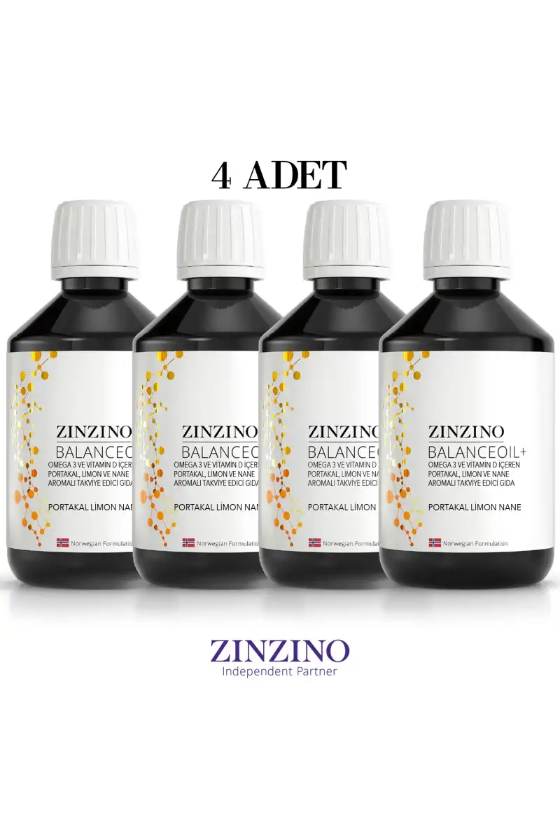 Zinzino Omega 3 - BalanceOil+ 300 ml - 4 ADET