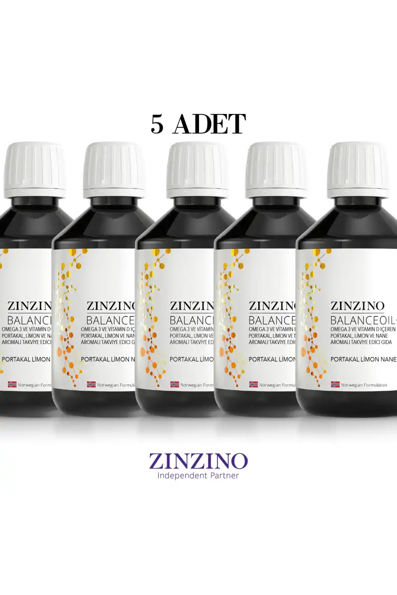 Zinzino Omega 3 - BalanceOil+ 300 ml - 5 ADET