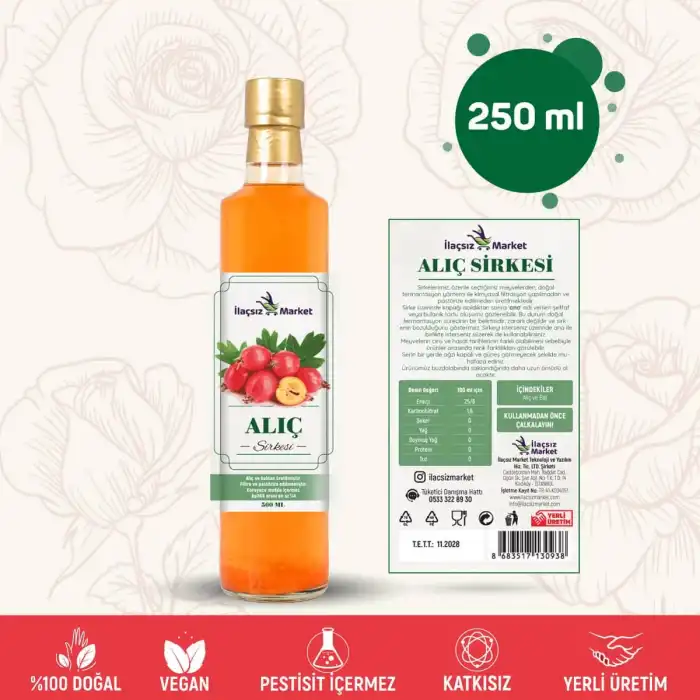 Alıç Sirkesi / 250 ml (Çok Keskin)