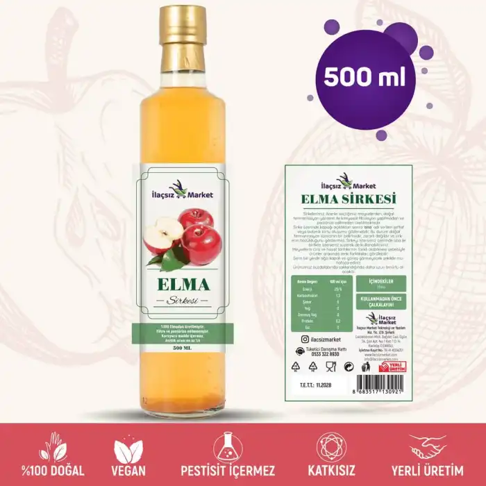 Elma Sirkesi / 500 ml (Çok Keskin)
