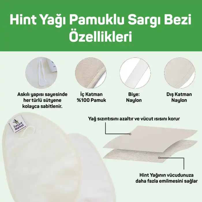 Göğüs Hint Yağı Sargı Bezi - C-D CUP