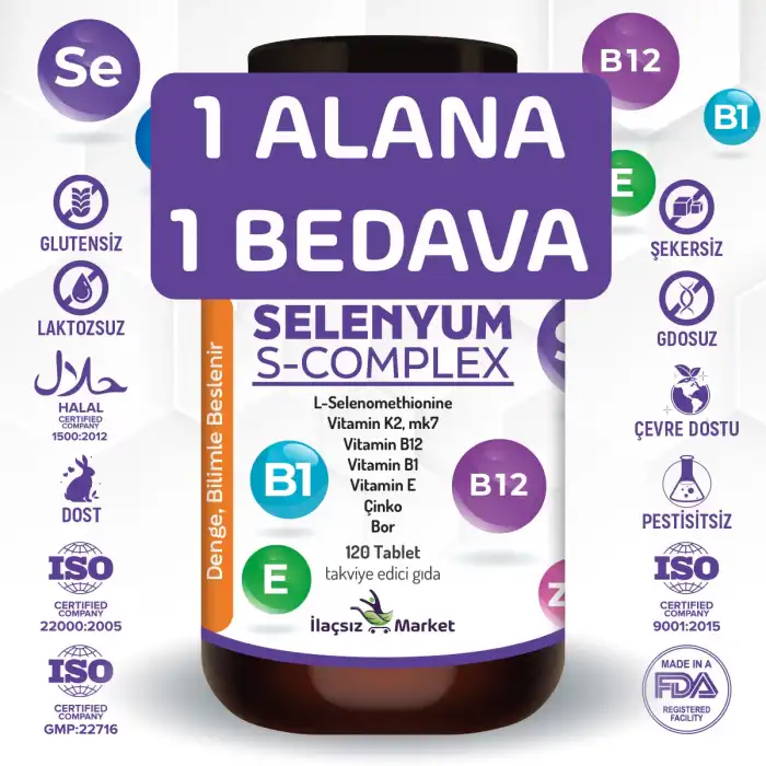 Zentravit Selenyum S-Complex Takviyesi / 120 Tablet 1 ALANA 1 BEDAVA