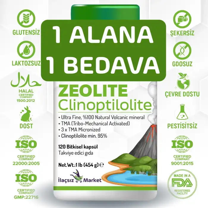 Zentravit Zeolit Kapsül / 120 Kapsül 1 ALANA 1 BEDAVA