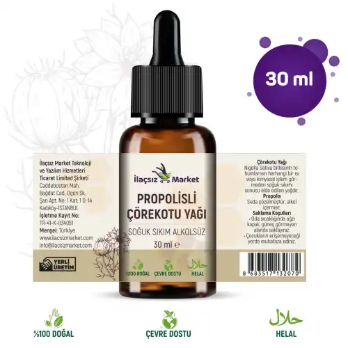 Propolisli Çörek Otu Yağı Damlası / 30 ml