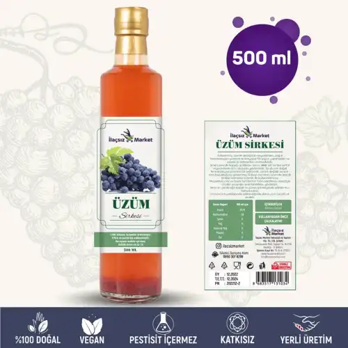 Üzüm Sirkesi / 500 ml (Çok Keskin)