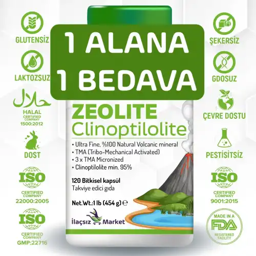 Zentravit Zeolit Kapsül / 120 Kapsül 1 ALANA 1 BEDAVA