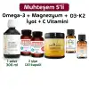 Muhteşem 5li (Omega 3, Magnezyum, D3+K2, İyot, C Vitamini)