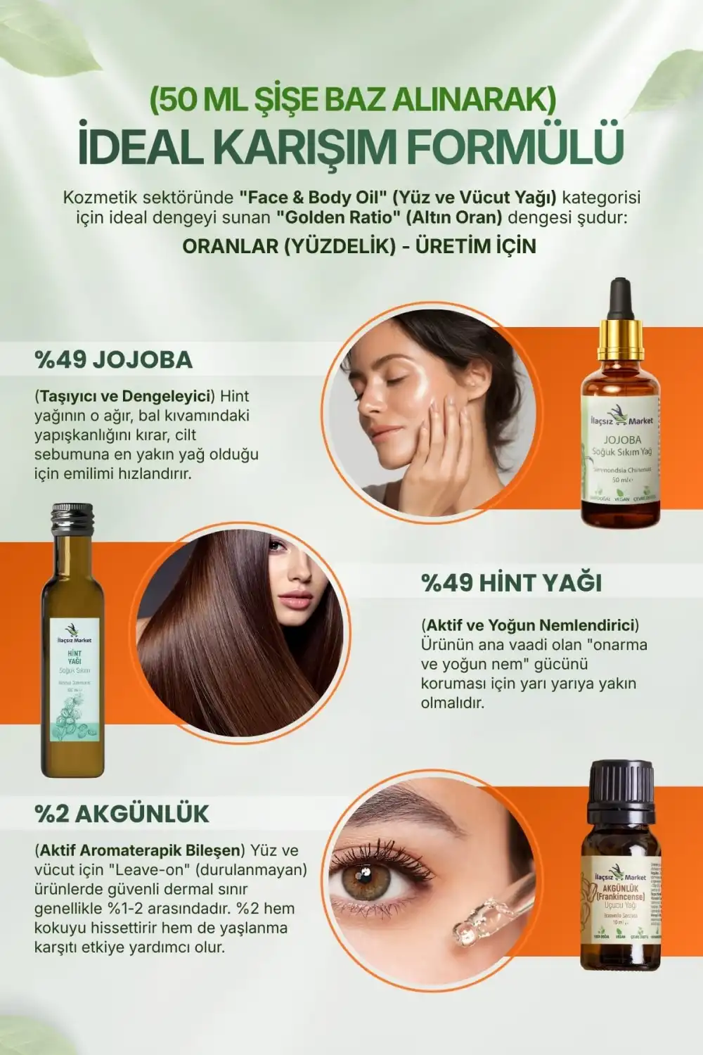 3’lü Sinerji Bakım Seti: Hint, Jojoba ve Akgünlük Yağı (%100 Saf & Soğuk Sıkım)