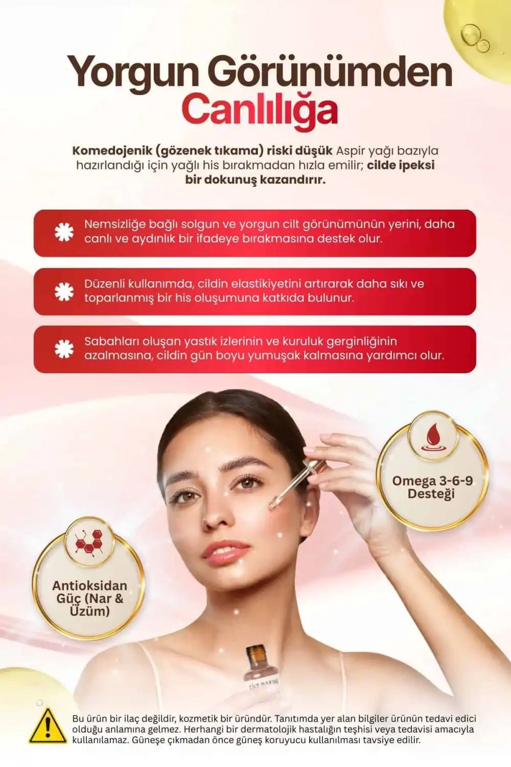 CİLT BAKIM SERUMU (15 Değerli Yağ ile Gençlik Işıltısı) / 20 ml