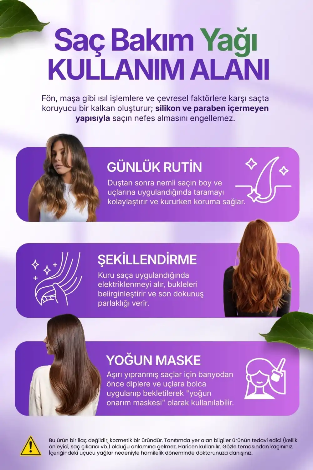 SAÇ BAKIM YAĞI (16 Doğal Bileşenli Bakım Kompleksi) / 50 ml