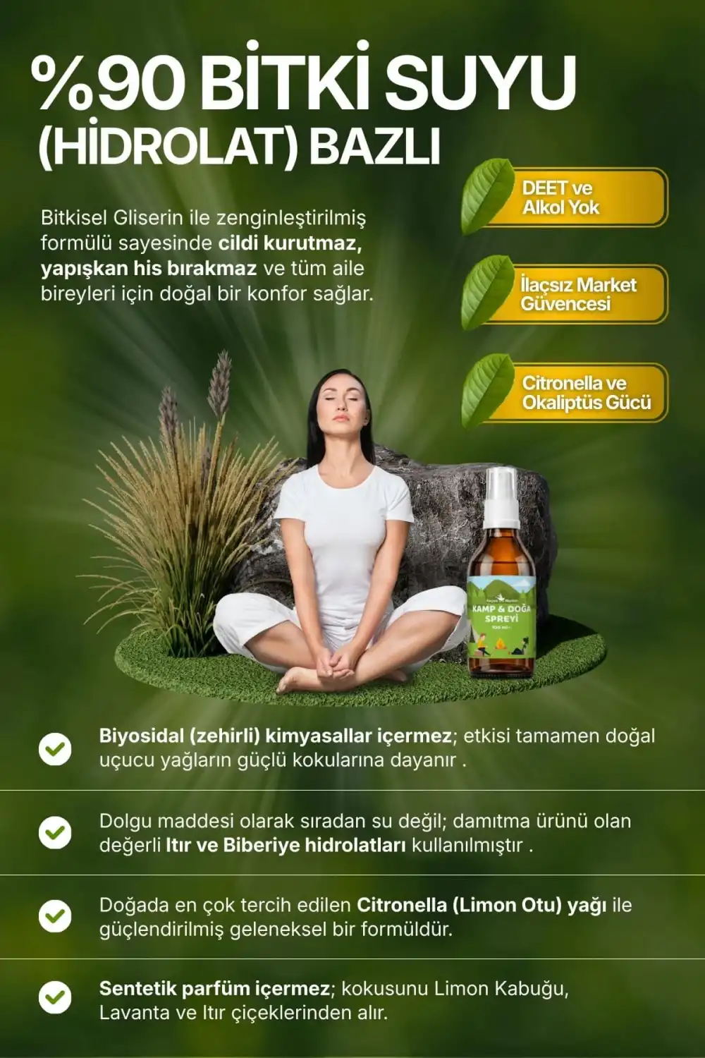 KAMP & DOĞA SPREYİ (Itır ve Biberiye Özlü Doğal Koruyucu) – 100 ml