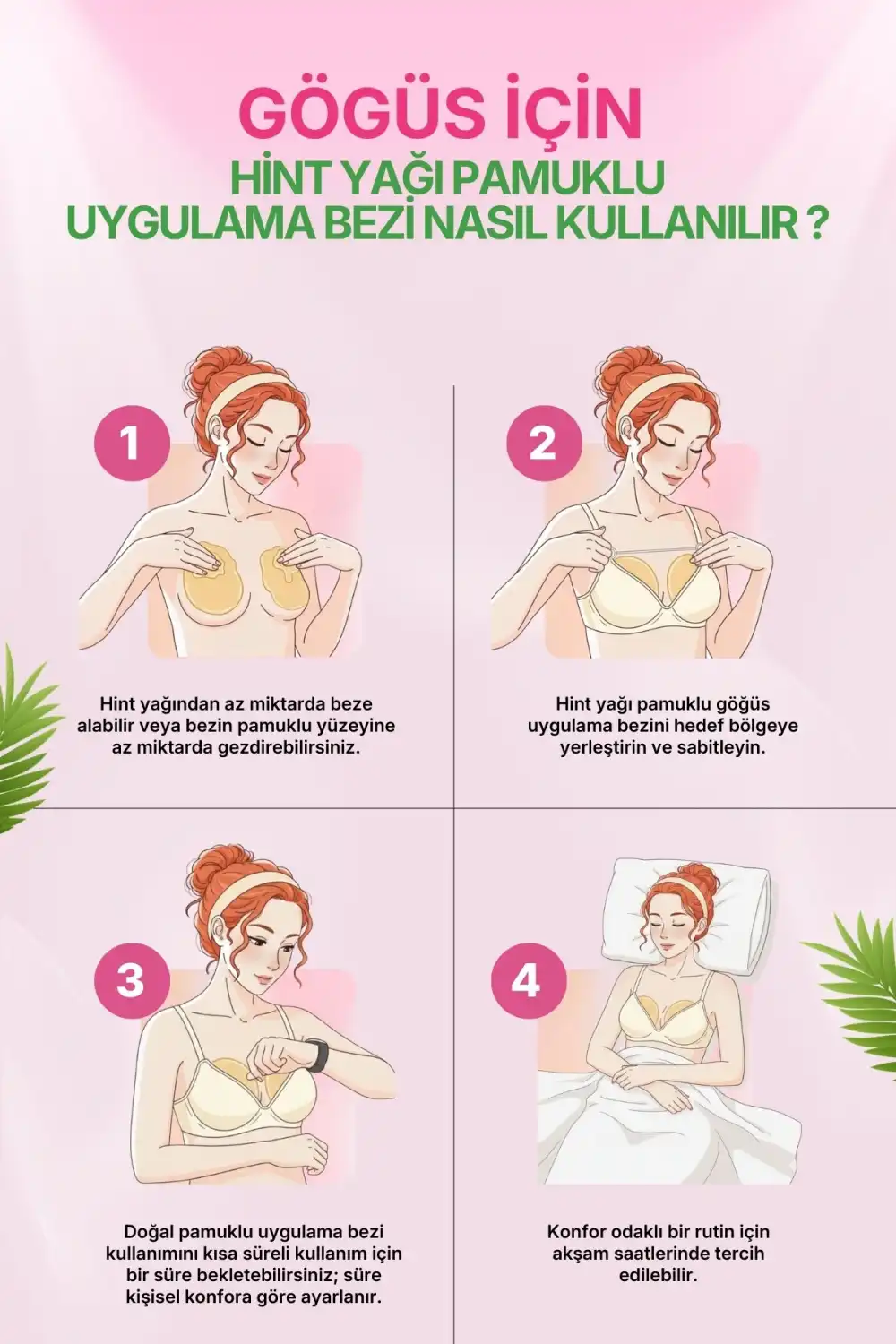 Hint Yağı Göğüs Uygulama Bezi (Castor Oil Pack) – %100 Organik & Sızdırmaz C-D CUP