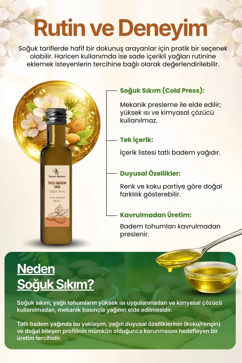 Tatlı Badem Yağı / 100 ml.