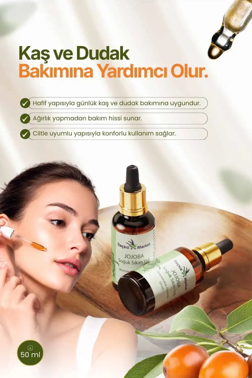 3’lü Sinerji Bakım Seti: Hint Yağı + Jojoba + Akgünlük (%100 Saf & Soğuk Sıkım)