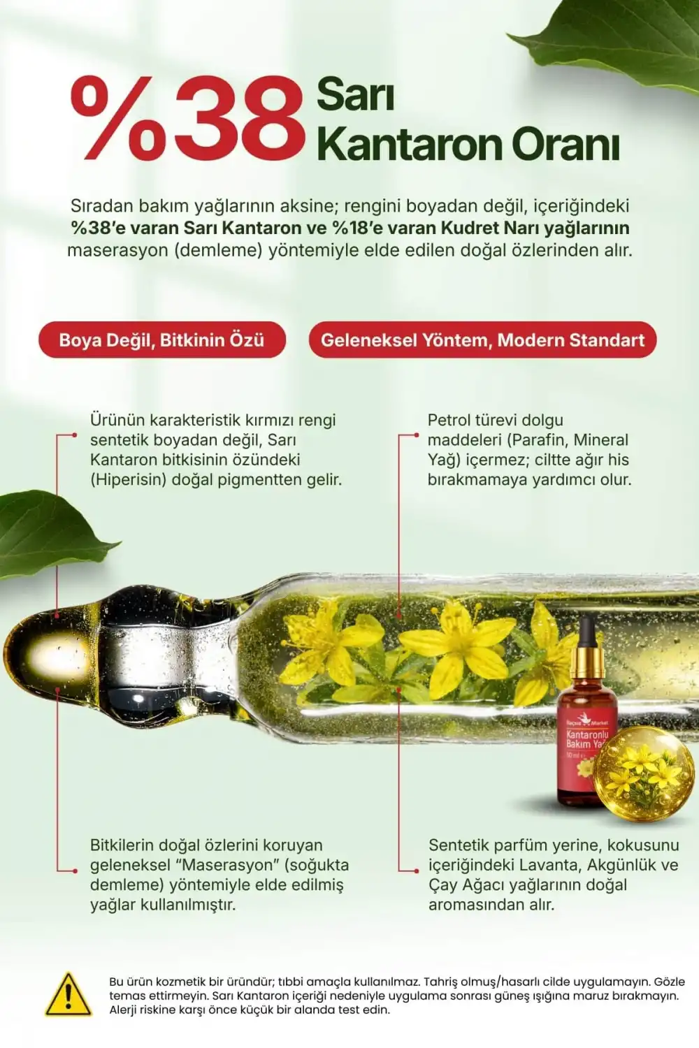 KANTARONLU BAKIM YAĞI (Sarı Kantaron & Kudret Narı Özlü) / 50 ml