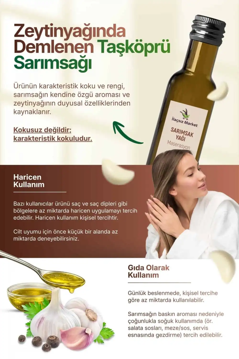 Sarımsak Yağı (Garlic Oil Maceration) – Allium sativum & Olea europaea / 100 ml