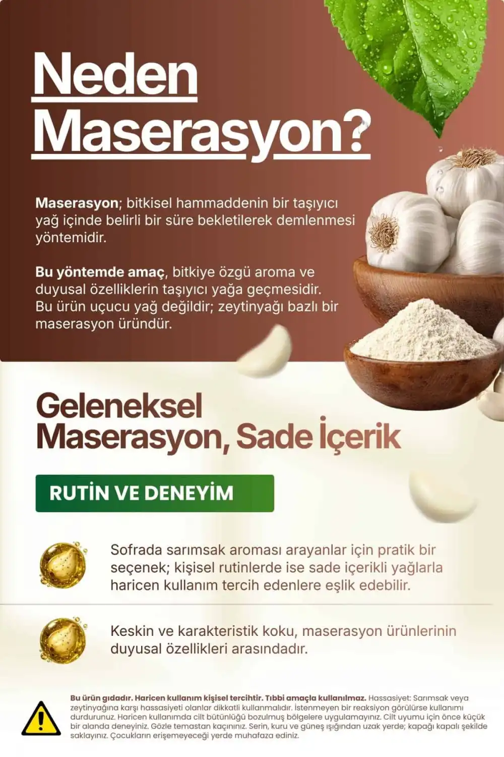 Sarımsak Yağı (Garlic Oil Maceration) – Allium sativum & Olea europaea / 100 ml