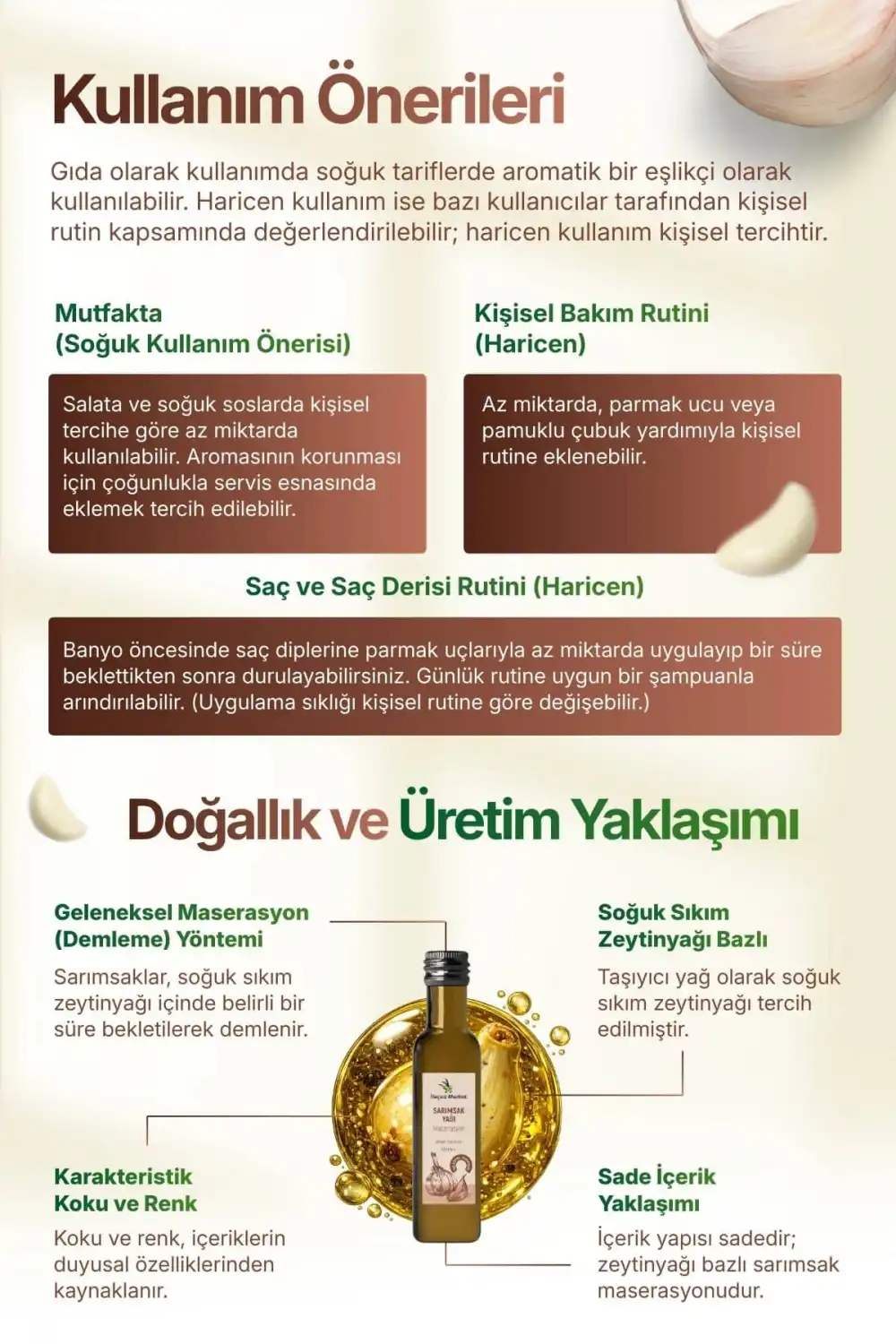 Sarımsak Yağı (Garlic Oil Maceration) – Allium sativum & Olea europaea / 100 ml