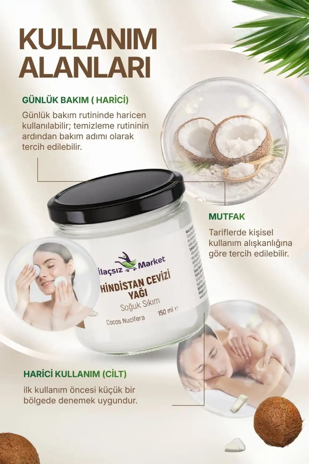 HİNDİSTAN CEVİZİ YAĞI (Soğuk Sıkım & Organik) / 150 ml