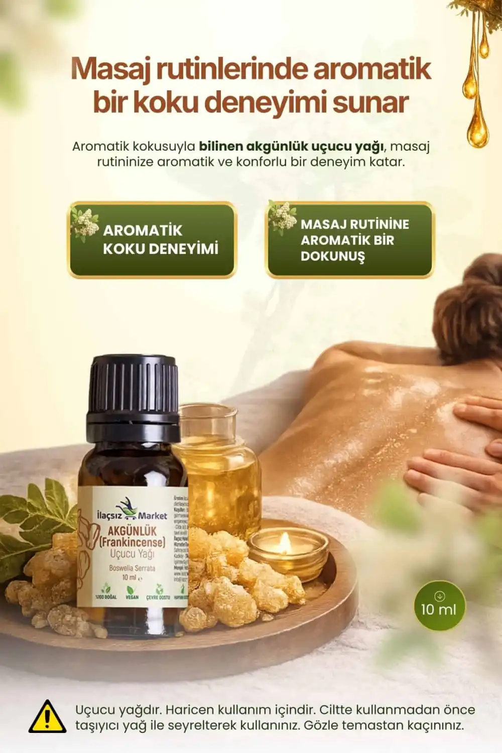 Akgünlük Uçucu Yağı (Frankincense) – Boswellia Serrata / 10 ml (Tıbbi)