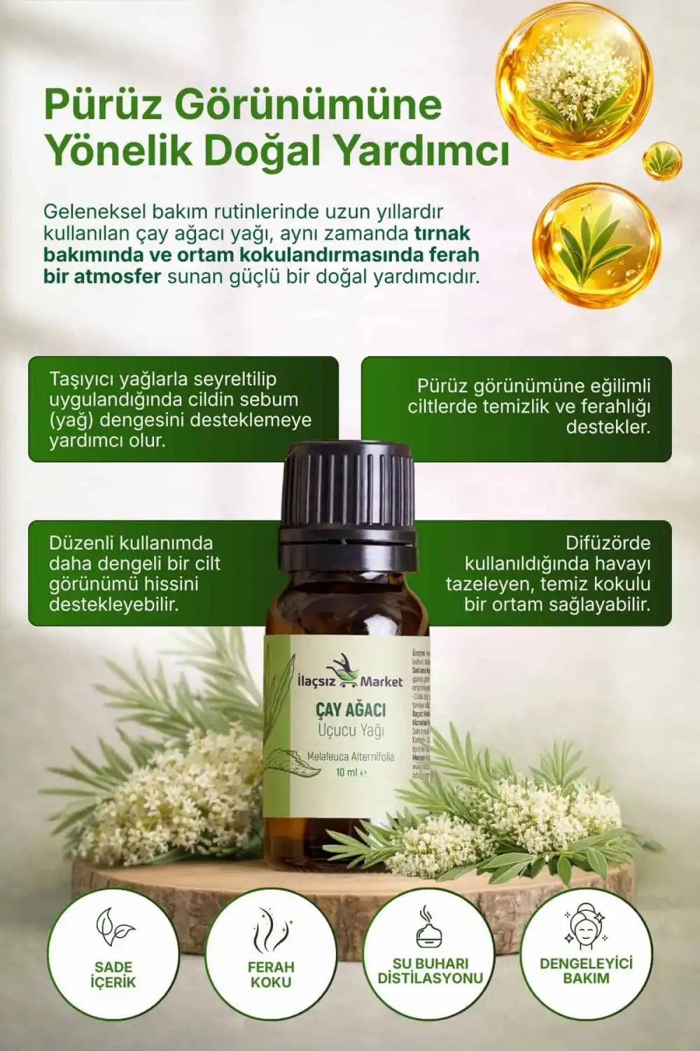 Çay Ağacı Yağı / 10 ml (Tıbbi)