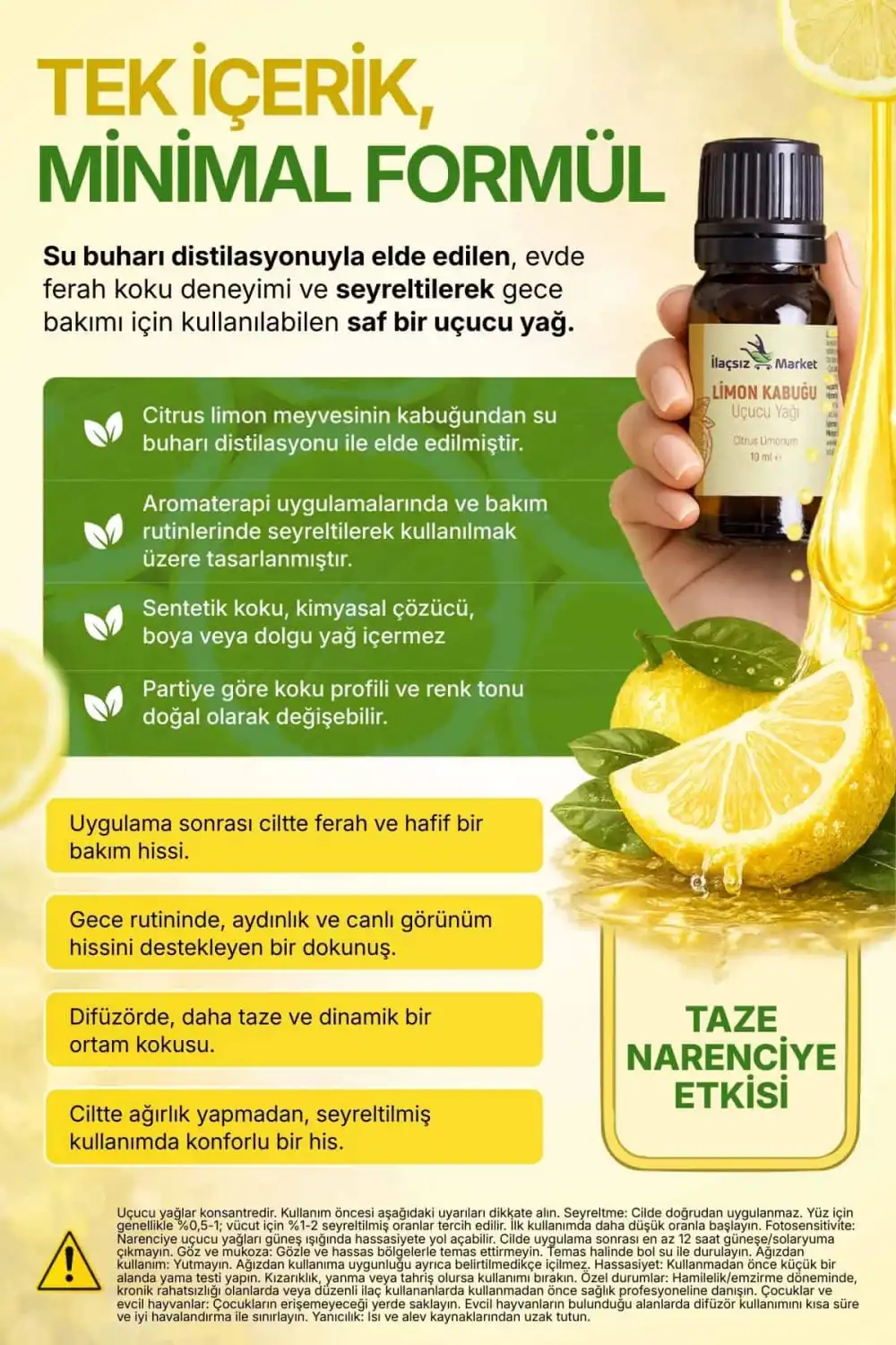 Limon Kabuğu Yağı / 10 ml (Tıbbi)