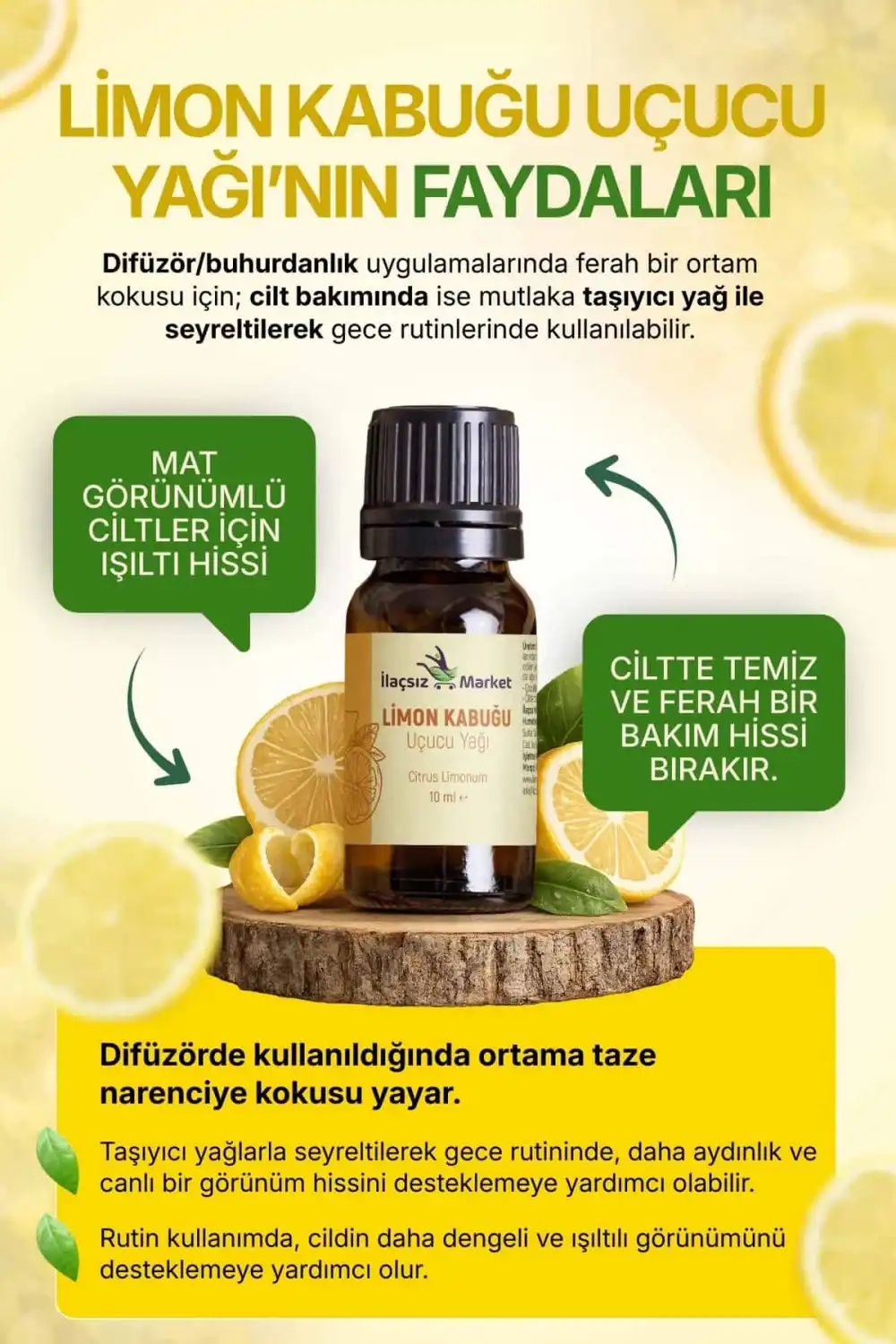 Limon Kabuğu Yağı / 10 ml (Tıbbi)