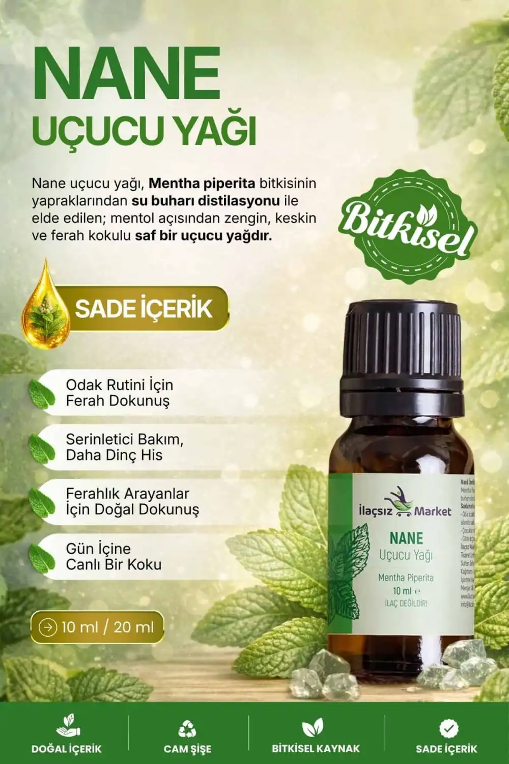 Nane Yağı / 10 ml (Tıbbi)