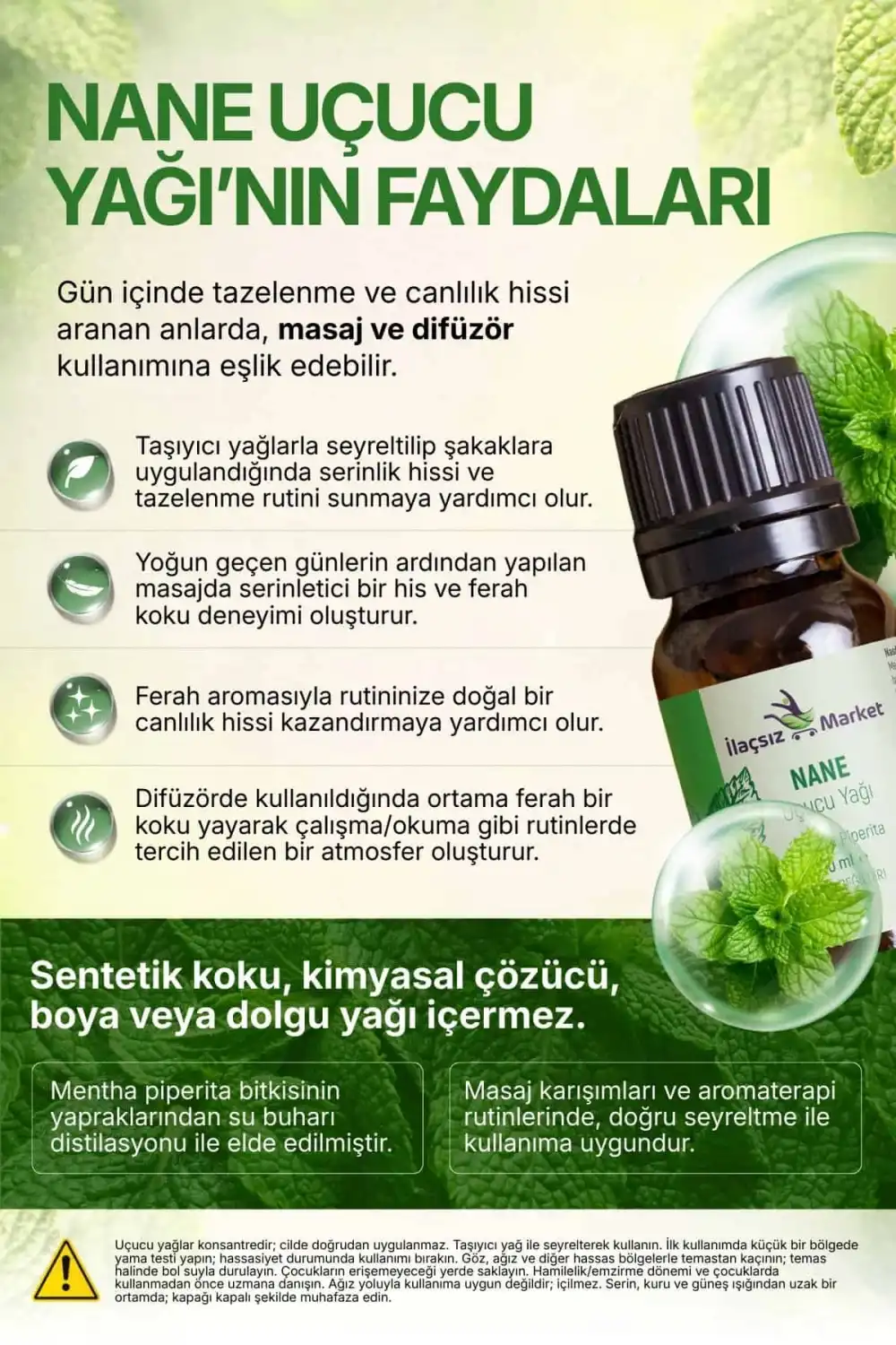 Nane Yağı / 10 ml (Tıbbi)