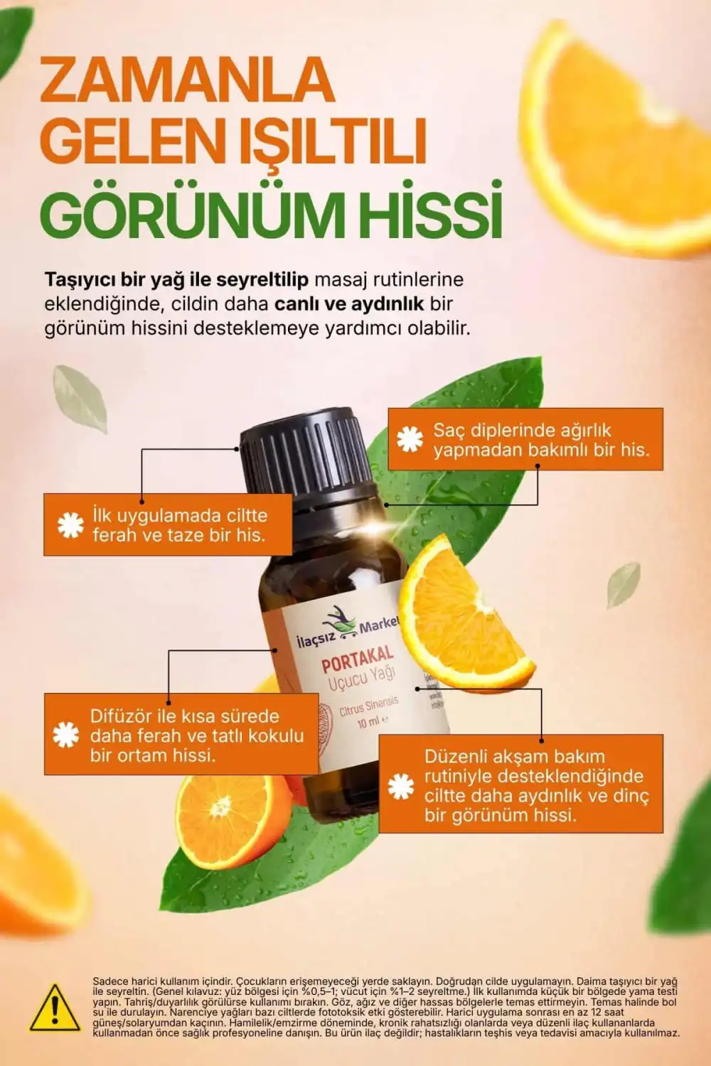 Portakal Yağı / 10 ml (Tıbbi)