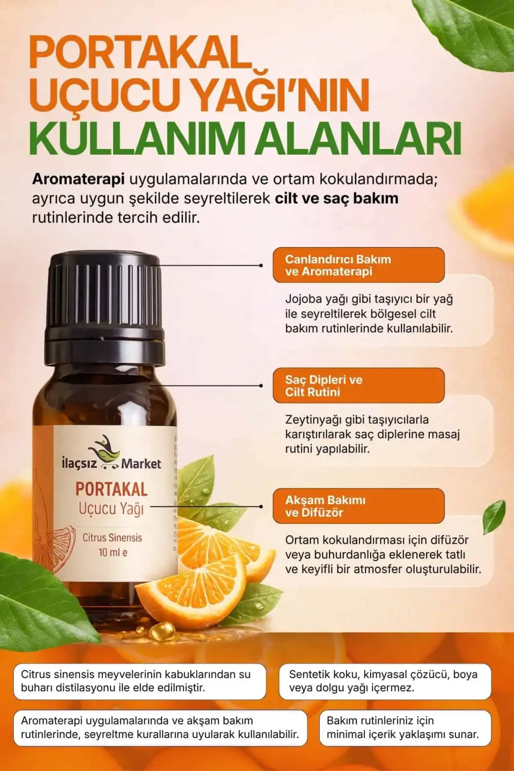 Portakal Yağı / 10 ml (Tıbbi)