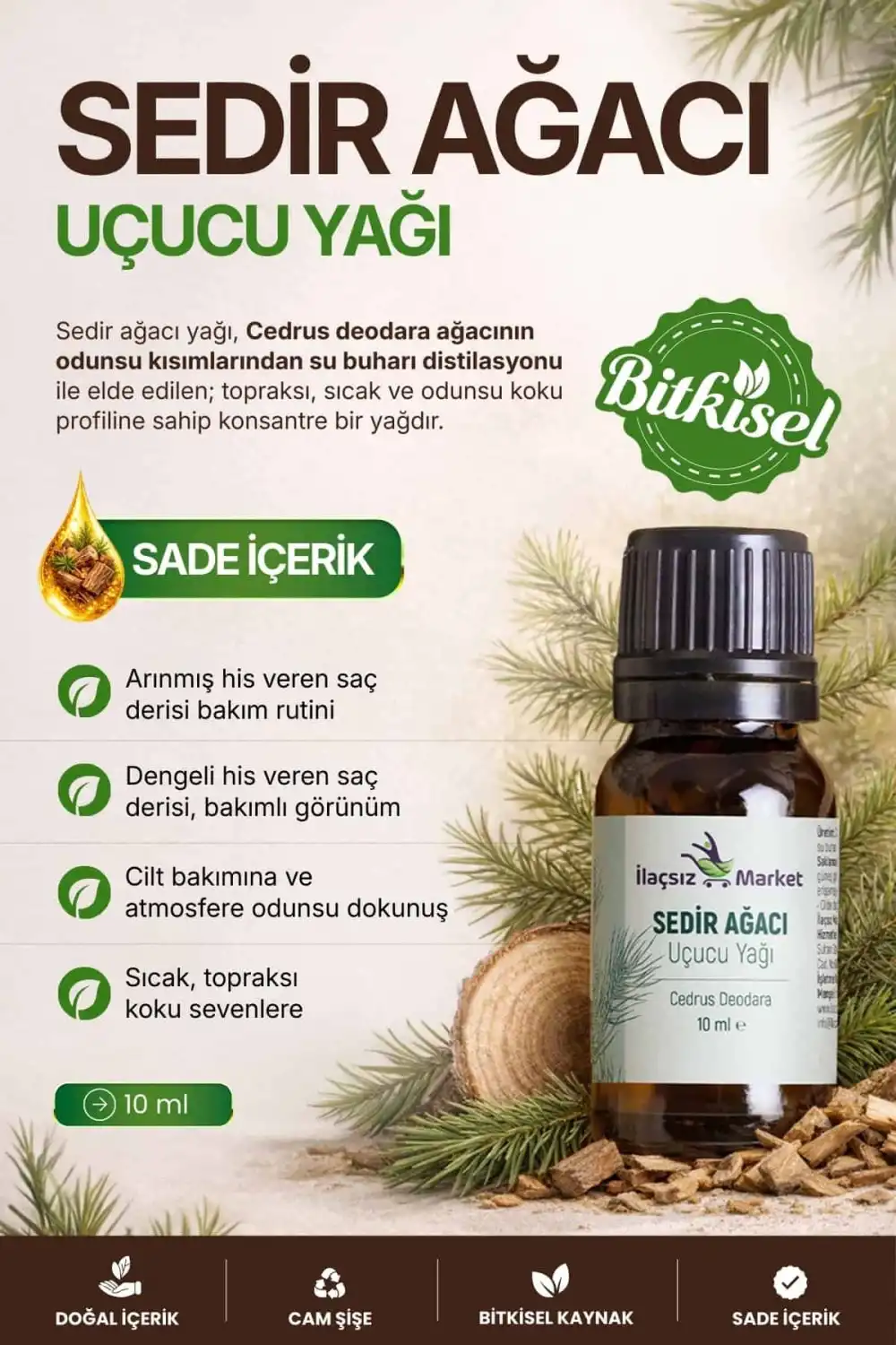 Sedir Ağacı Yağı / 10 ml (Tıbbi)