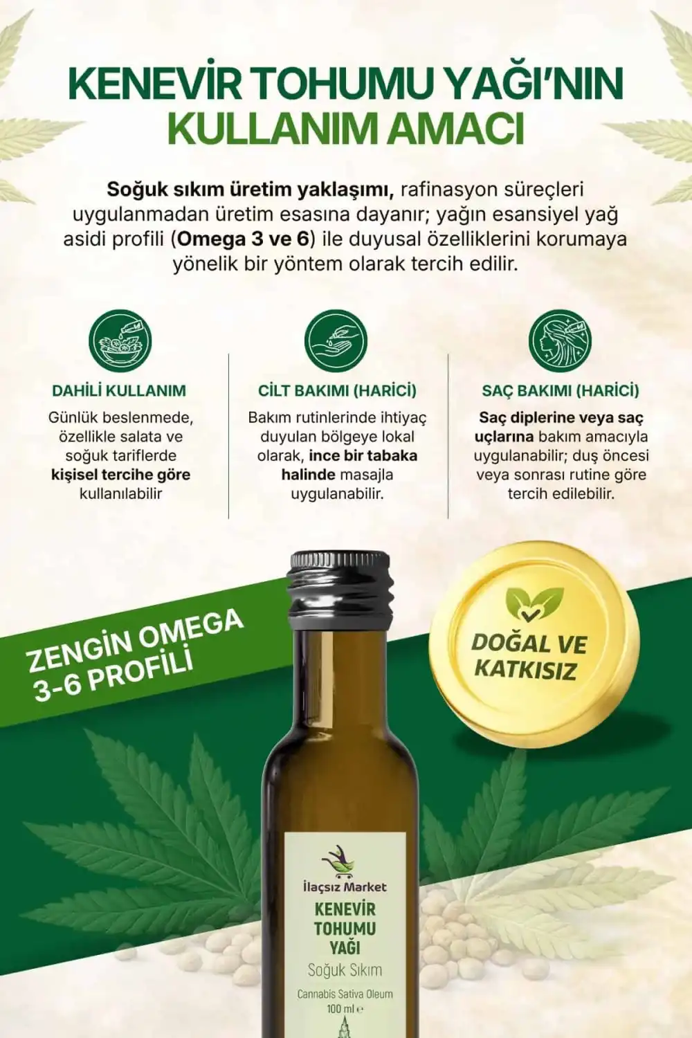 Kenevir Yağı / 100 ml.