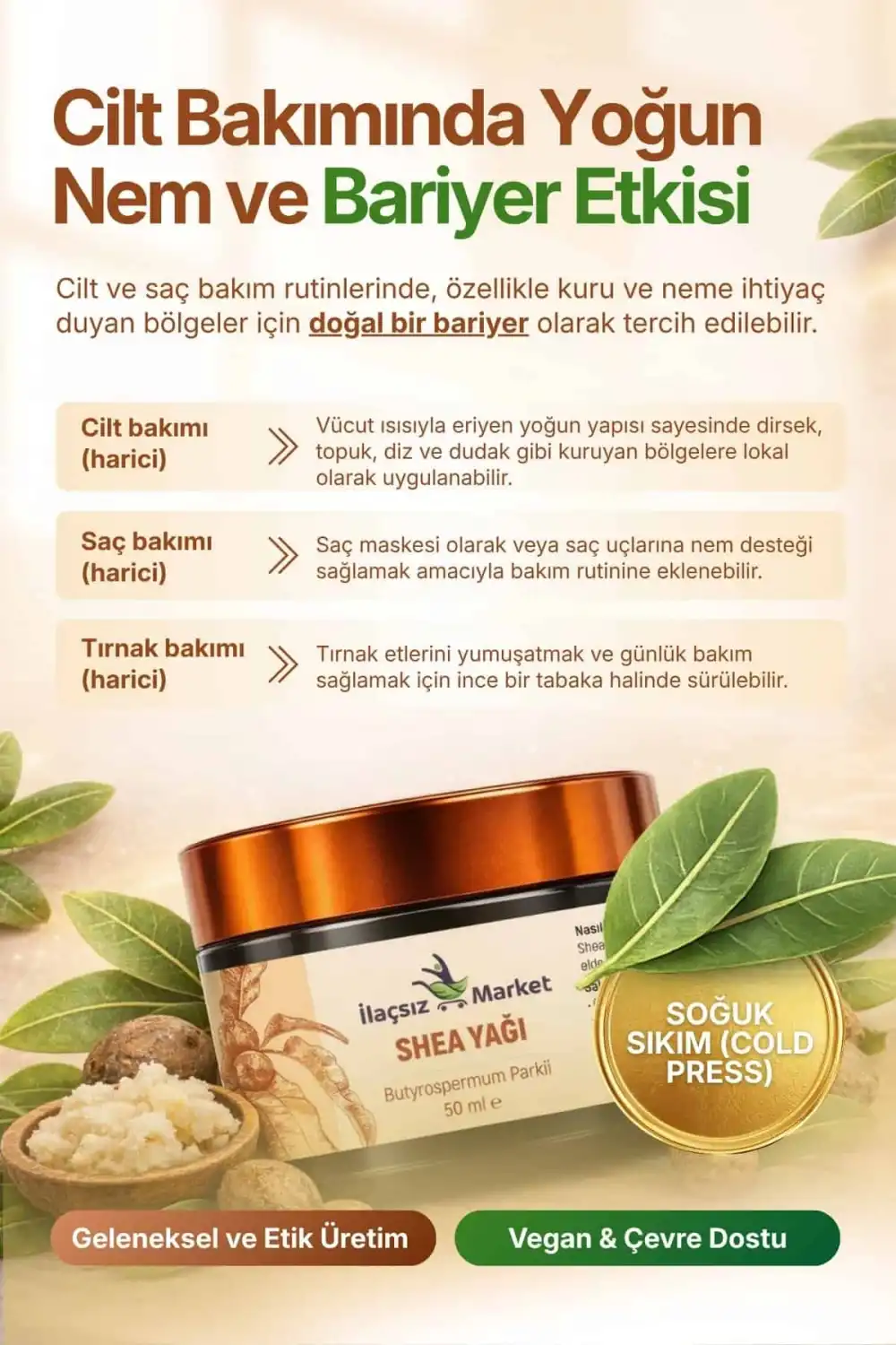 Shea Yağı / 50 ml (Raw)