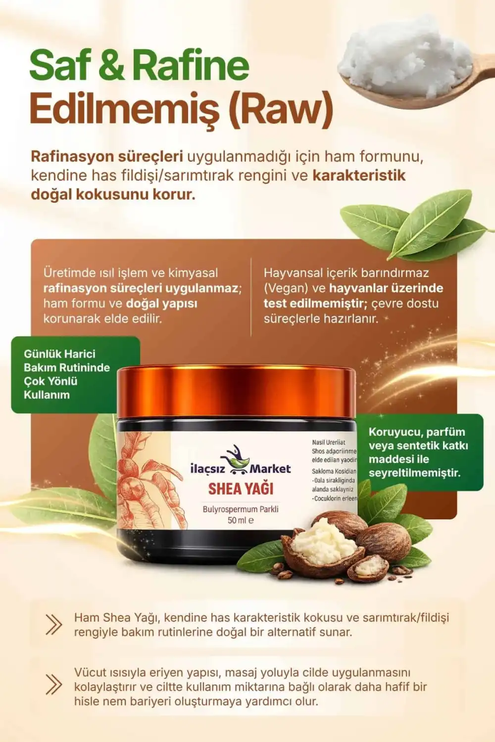 Shea Yağı / 50 ml (Raw)