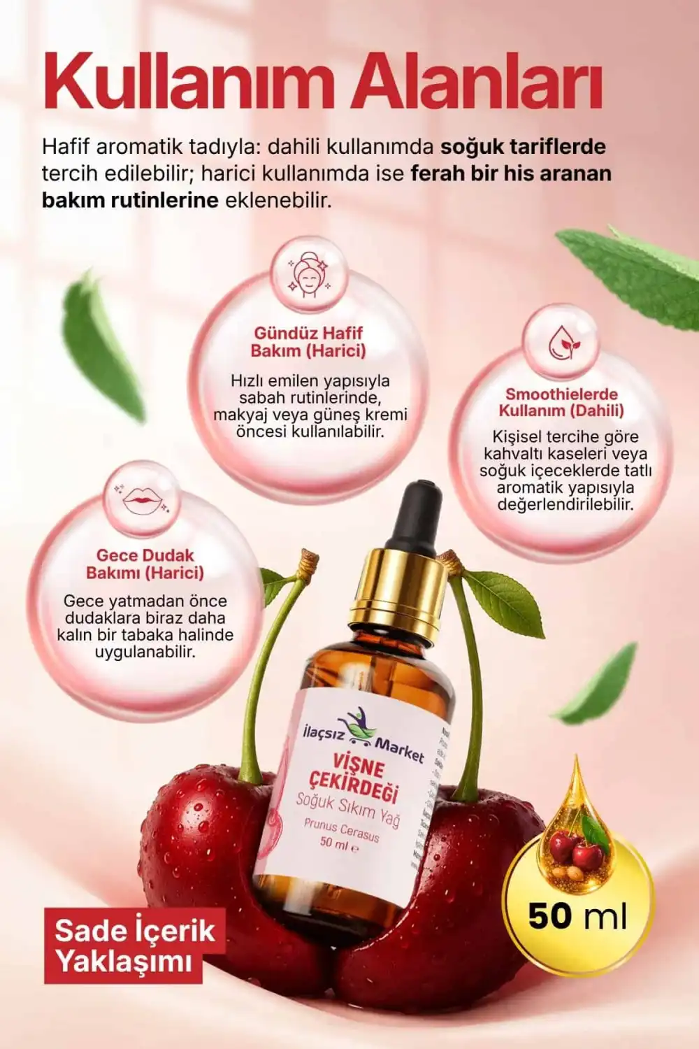 Vişne Çekirdeği Yağı / 50 ml